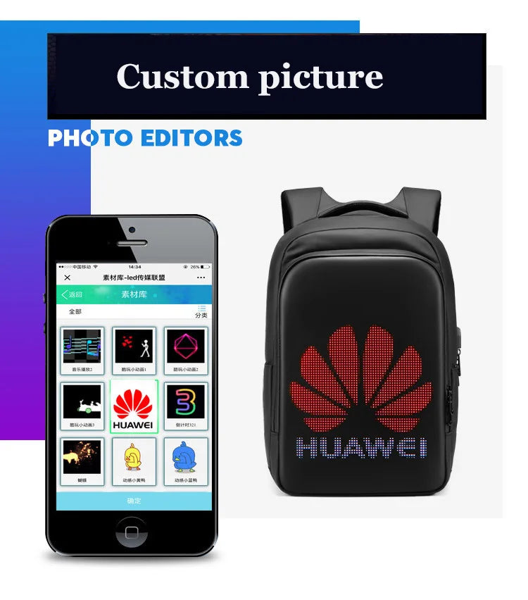 LED Display backpack