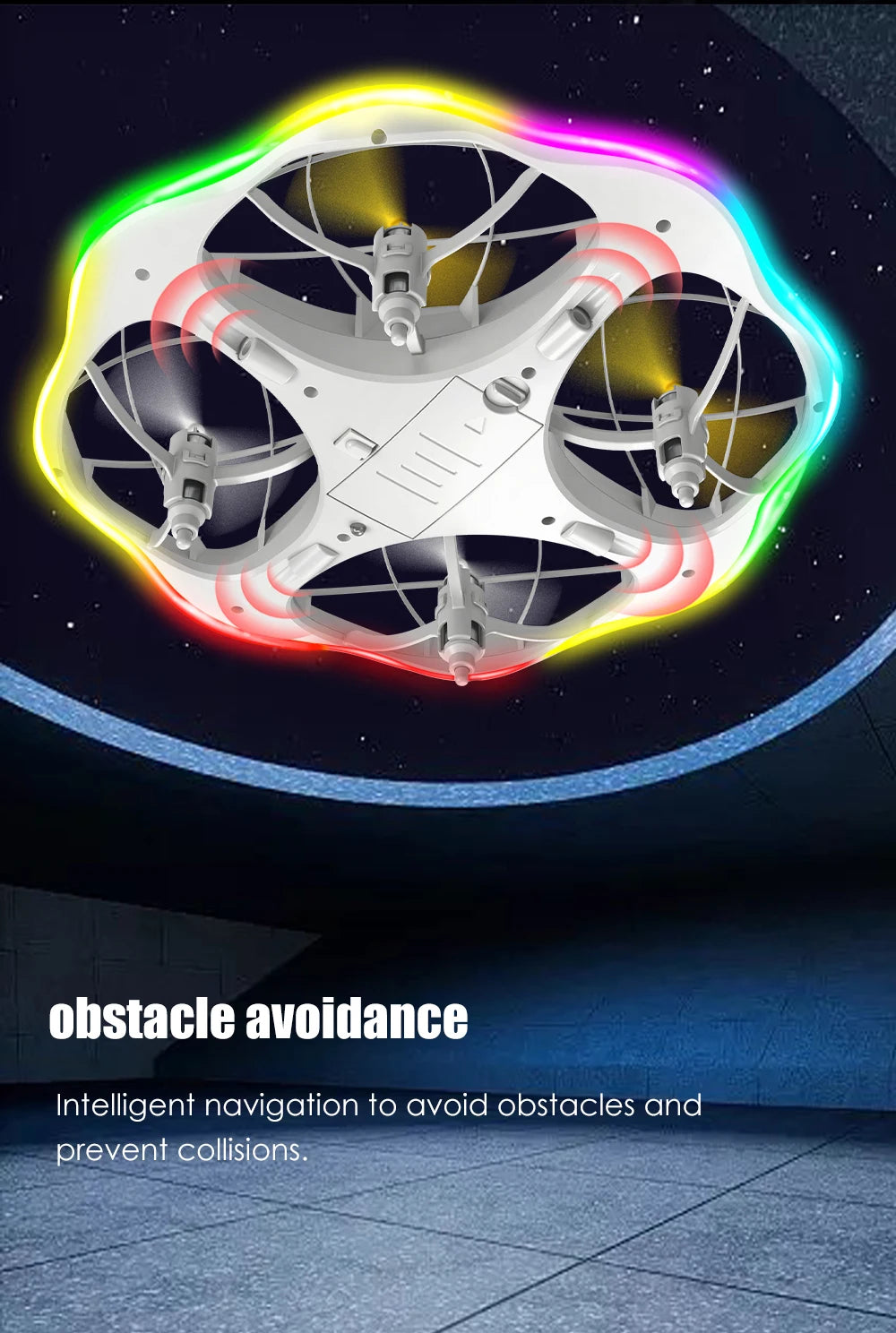 Mini Drone Rc UFO Toy with Led Light Gesture Control 2.4G Radio Controlled Plane Helicopter Dual Mode Airplanes Toys for Boys