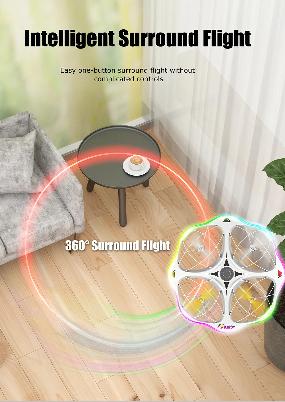 Mini Drone Rc UFO Toy with Led Light Gesture Control 2.4G Radio Controlled Plane Helicopter Dual Mode Airplanes Toys for Boys