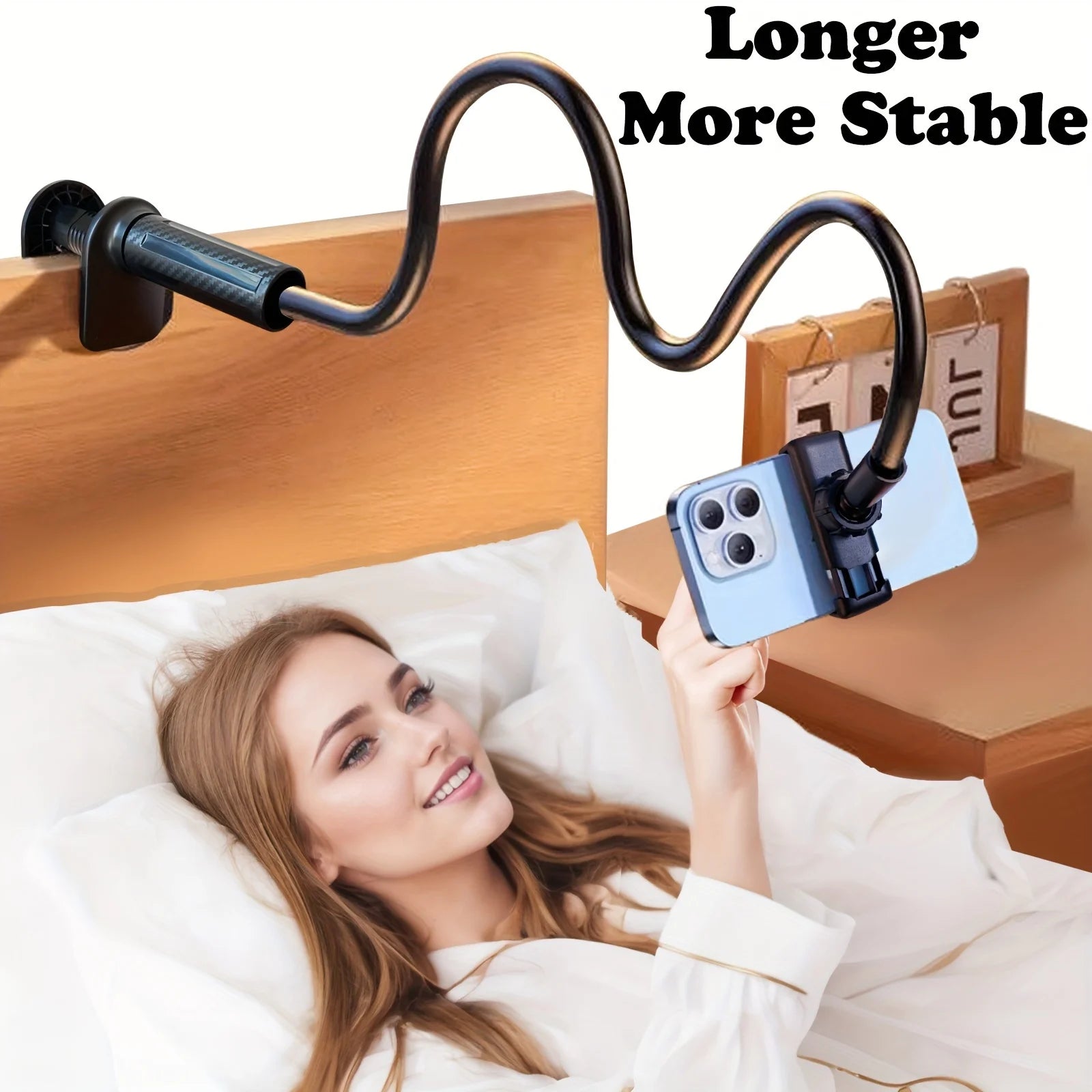 Lazy Goose Neck Mobile Phone Holder. 360° Rotating Long Arm Bedside Table Mobile Phone Holder Phone Accessories Phone Grip