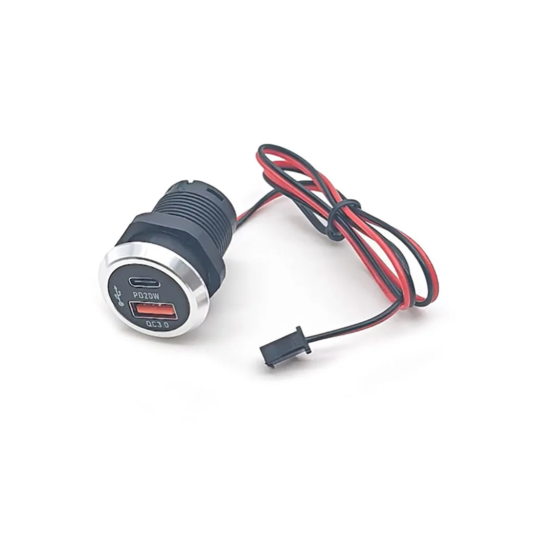 Desktop hidden integrated UsB charger9V/2A 5V/3A 1 USB 1 Type-C mini fastcharging car charger car powerembedded socket