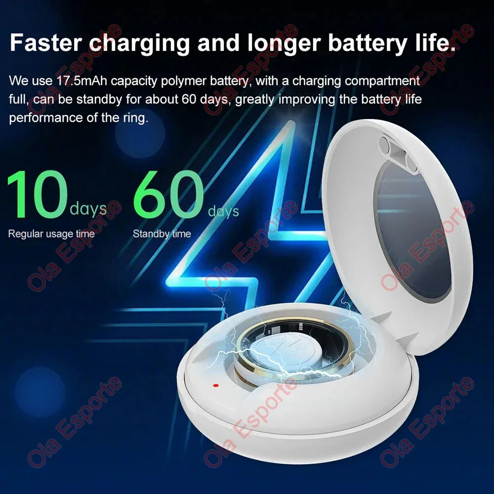 NEW Smart Ring Military Grade Titanium Steel Smart Rings for Women Men Health Monitoring IP68 & 5ATM Waterproof Multi-sport Mode