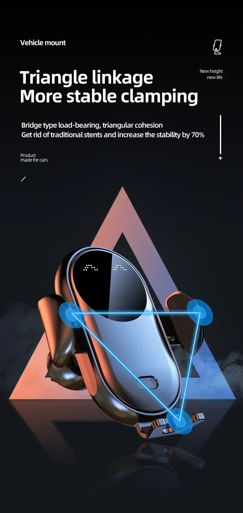 VIKEFON 30W Car Wireless Charger Car Phone Holder for iPhone 12 Pro Max 11 Pro X MAX 8 7 Plus Intelligent Infrared Phone Holder