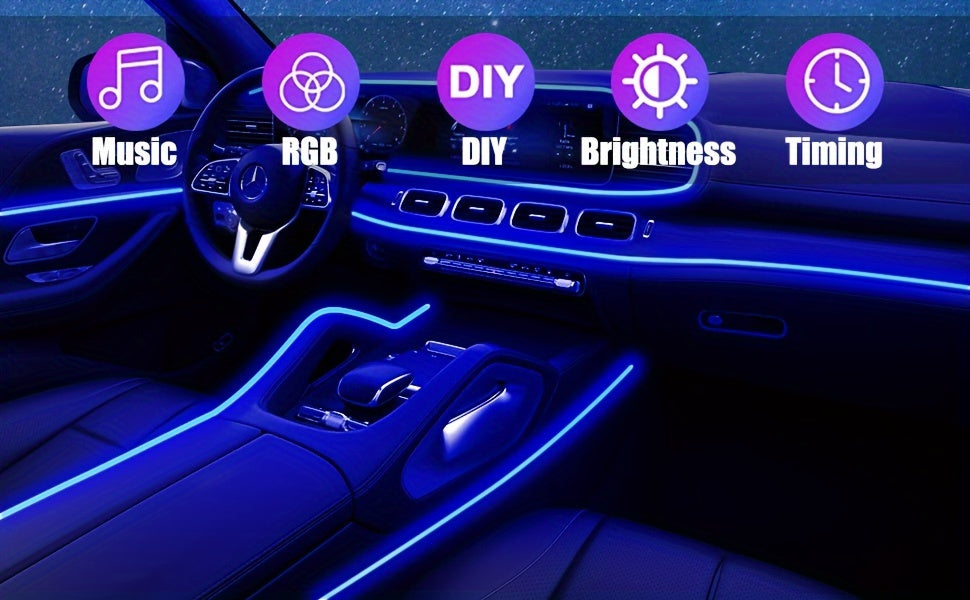 196 Inch Car Interior LED Strip Lights