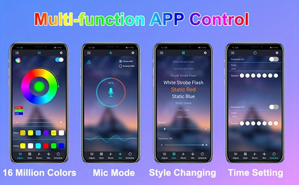 196 Inch Car Interior LED Strip Lights