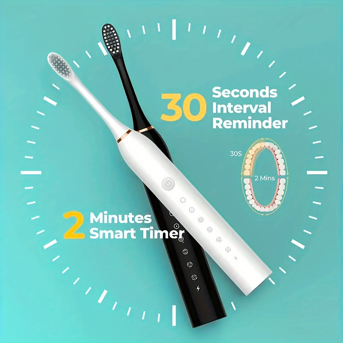 6-Speed Rechargeable Electric Toothbrush
