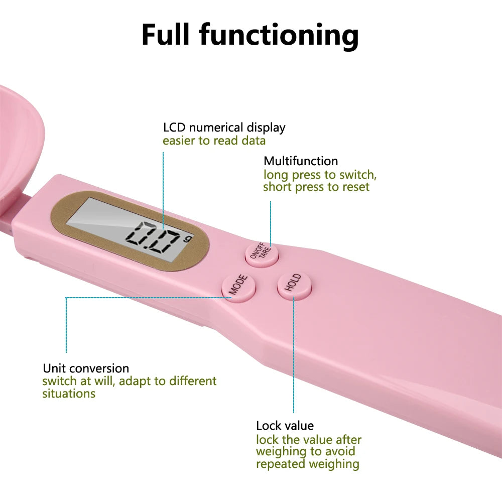 500g/0.1g LCD Display Digital Kitchen Measuring Spoon Electronic Digital Spoon Scale Mini Kitchen Scales Baking Supplies