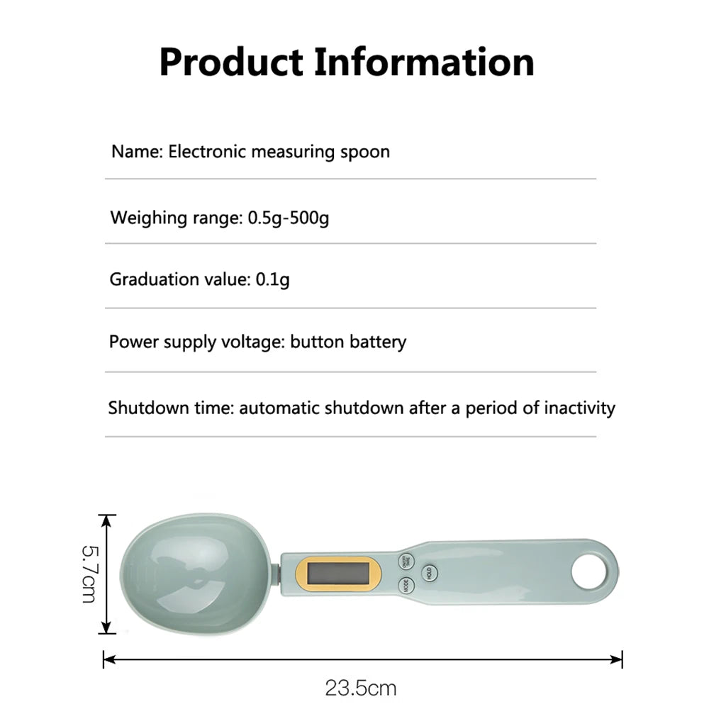 500g/0.1g LCD Display Digital Kitchen Measuring Spoon Electronic Digital Spoon Scale Mini Kitchen Scales Baking Supplies