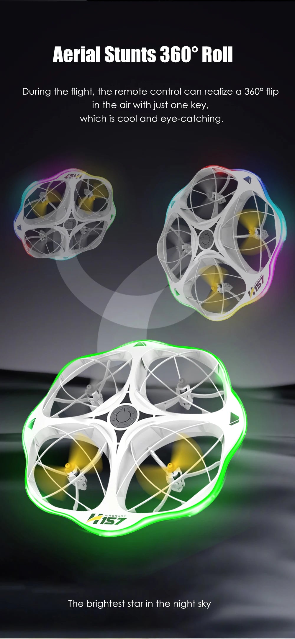 Mini Drone Rc UFO Toy with Led Light Gesture Control 2.4G Radio Controlled Plane Helicopter Dual Mode Airplanes Toys for Boys
