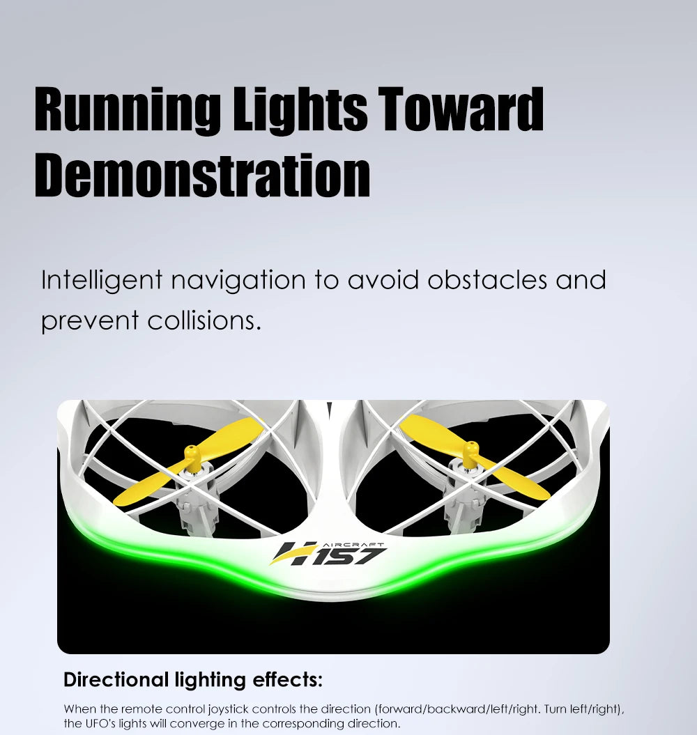 Mini Drone Rc UFO Toy with Led Light Gesture Control 2.4G Radio Controlled Plane Helicopter Dual Mode Airplanes Toys for Boys