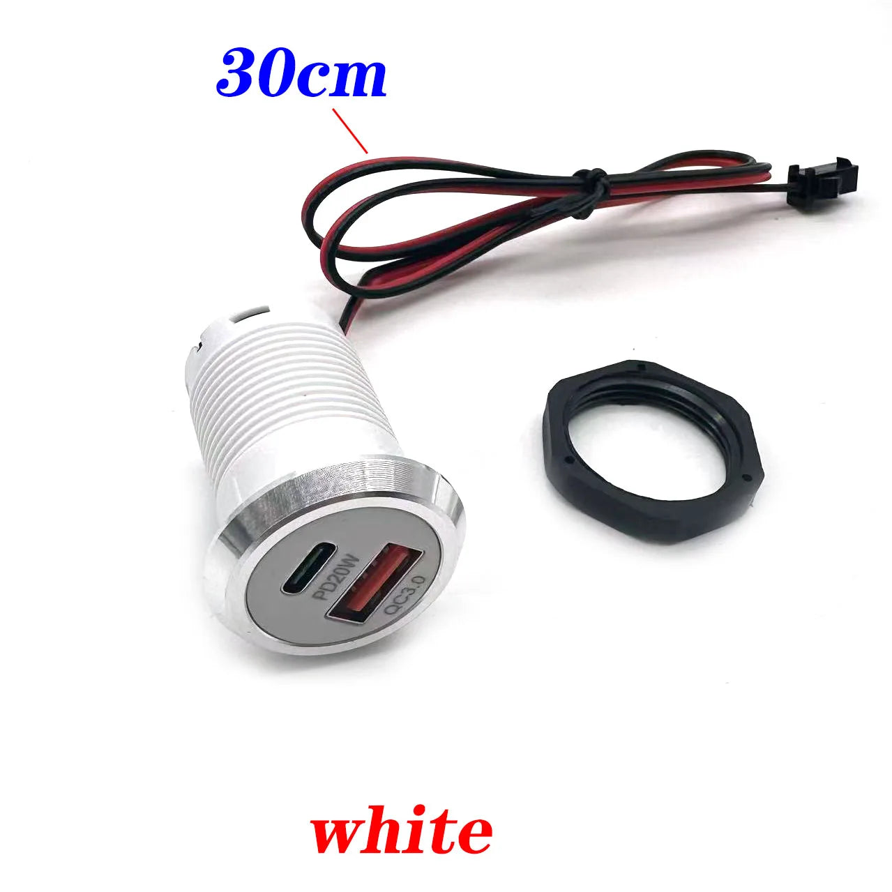 Desktop hidden integrated UsB charger9V/2A 5V/3A 1 USB 1 Type-C mini fastcharging car charger car powerembedded socket