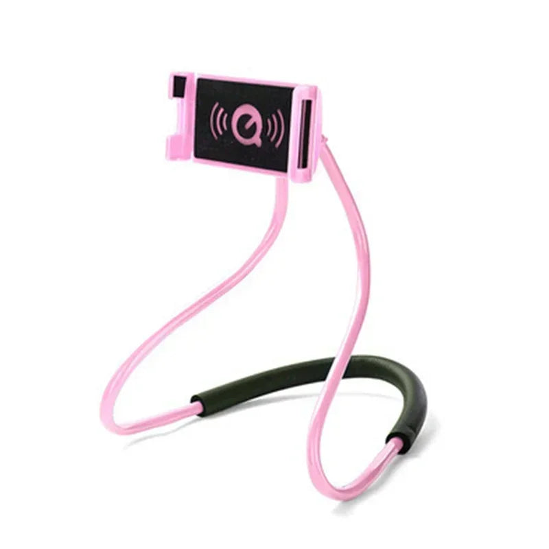 Universal Mobile Phone Holder Extendable Neck Hanging Selfie Stick Rack Adjustable 360°Free Rotating Mount Holder Iphone
