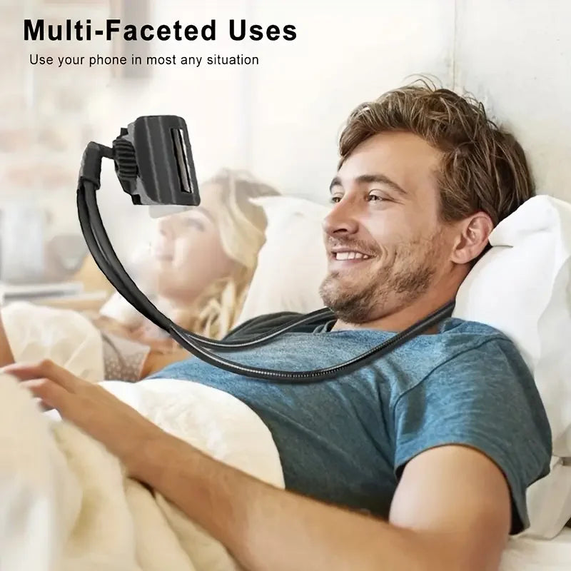 Universal Mobile Phone Holder Extendable Neck Hanging Selfie Stick Rack Adjustable 360°Free Rotating Mount Holder Iphone