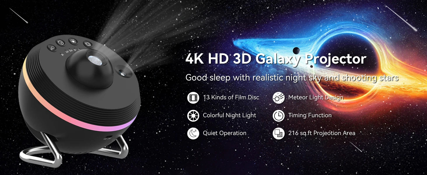 Galaxy Meteor Projector Night Light Lamp