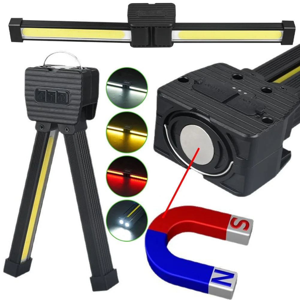 Gym Lamp for Posing with Hanging Hook LED Flashlight Work Light Portable Torch Light for Car Repair Home Garage Emergency