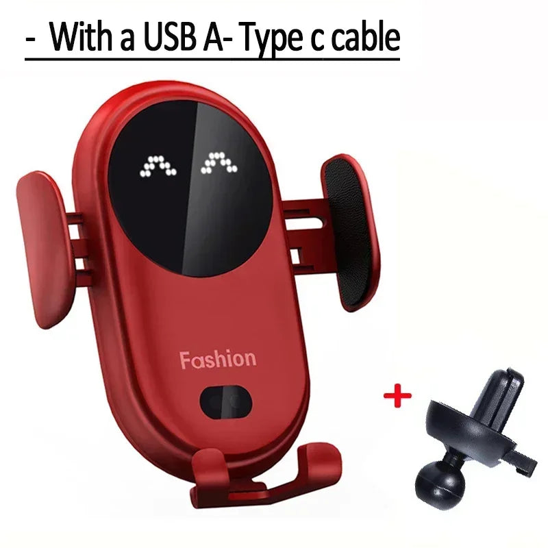 VIKEFON 30W Car Wireless Charger Car Phone Holder for iPhone 12 Pro Max 11 Pro X MAX 8 7 Plus Intelligent Infrared Phone Holder