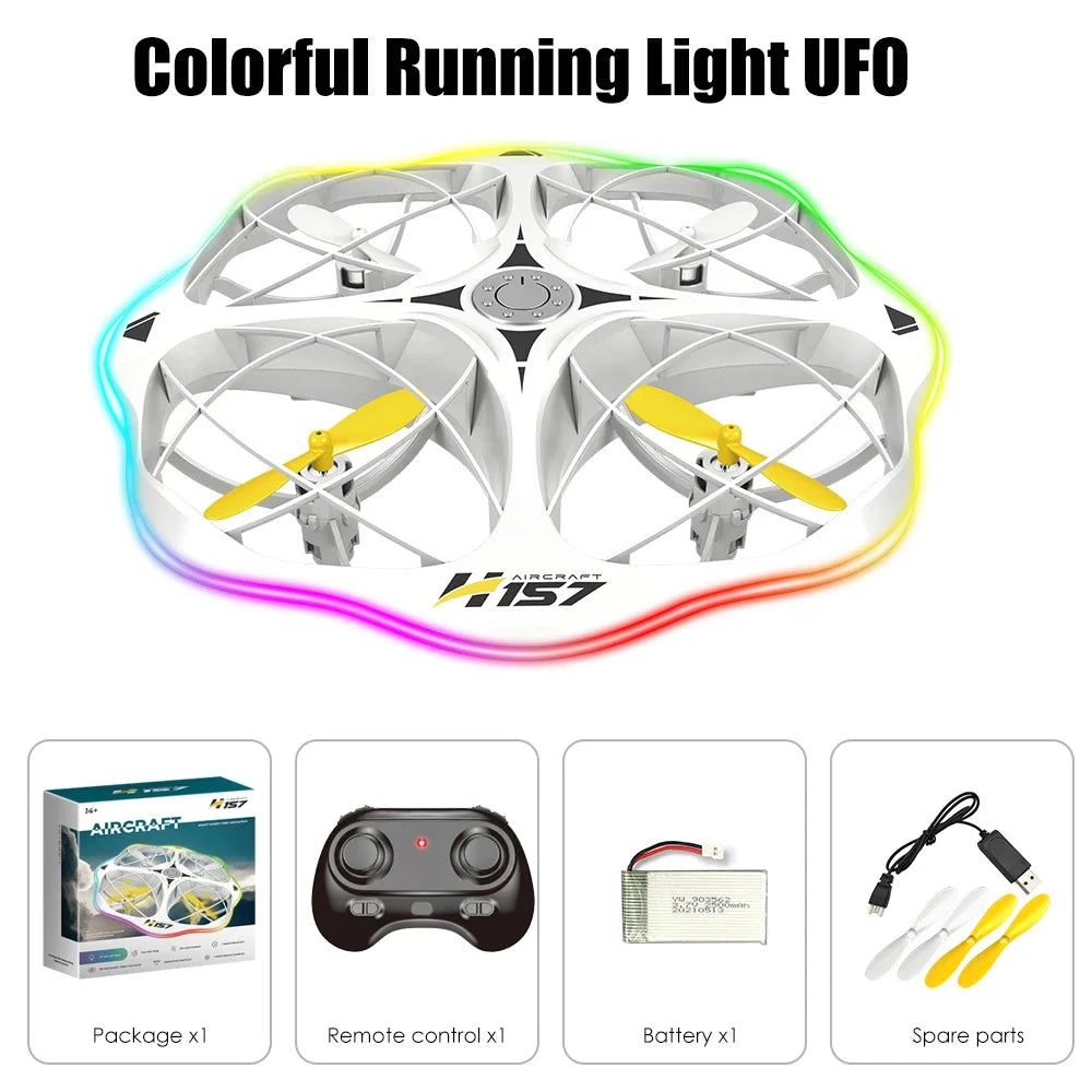 Mini Drone Rc UFO Toy with Led Light Gesture Control 2.4G Radio Controlled Plane Helicopter Dual Mode Airplanes Toys for Boys