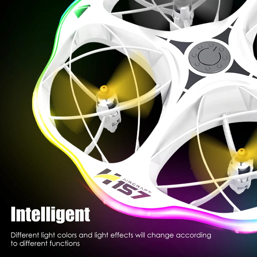 Mini Drone Rc UFO Toy with Led Light Gesture Control 2.4G Radio Controlled Plane Helicopter Dual Mode Airplanes Toys for Boys