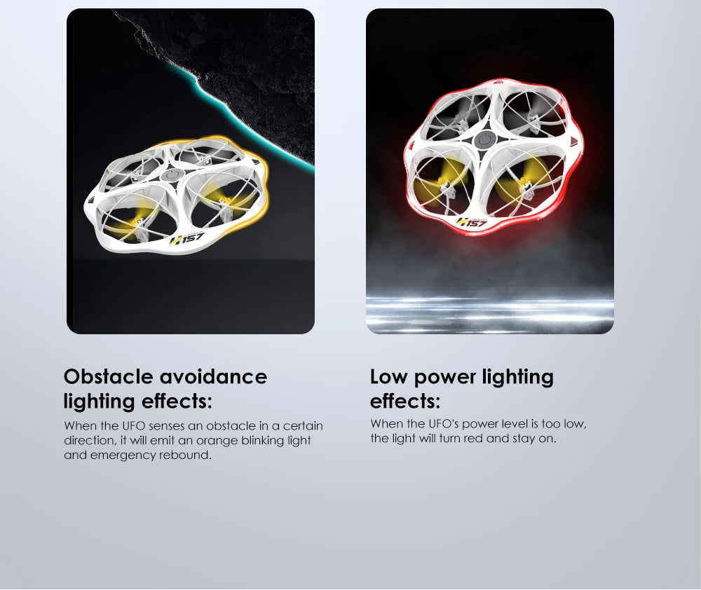 Mini Drone Rc UFO Toy with Led Light Gesture Control 2.4G Radio Controlled Plane Helicopter Dual Mode Airplanes Toys for Boys