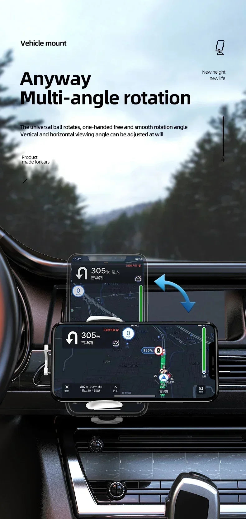 VIKEFON 30W Car Wireless Charger Car Phone Holder for iPhone 12 Pro Max 11 Pro X MAX 8 7 Plus Intelligent Infrared Phone Holder