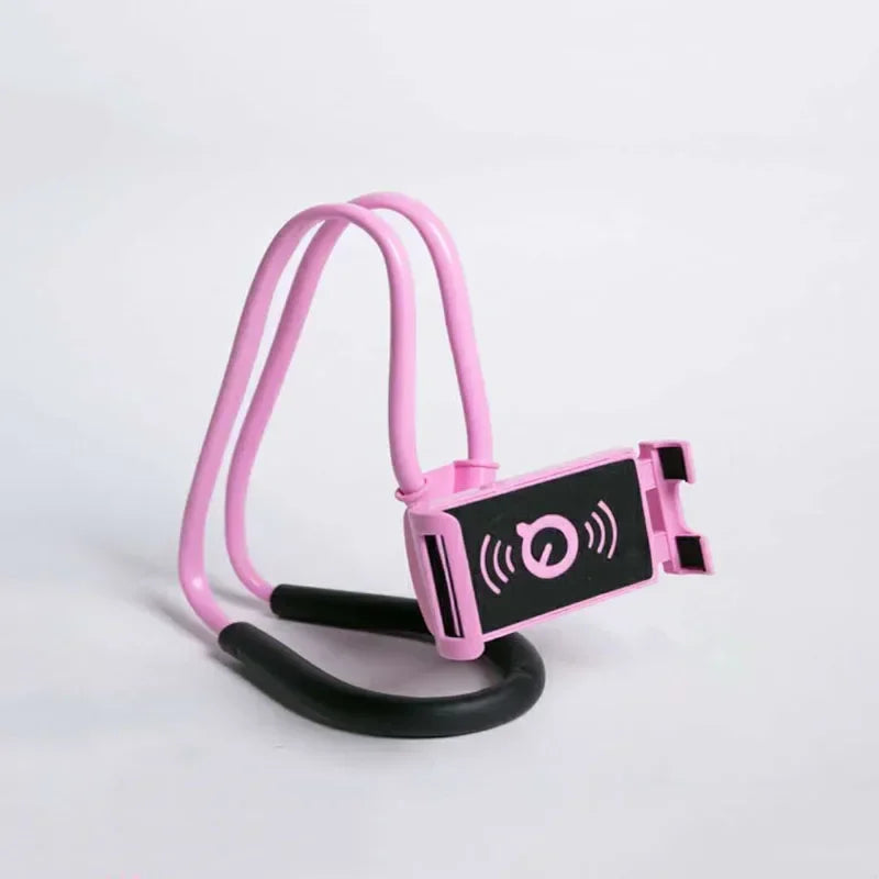 Universal Mobile Phone Holder Extendable Neck Hanging Selfie Stick Rack Adjustable 360°Free Rotating Mount Holder Iphone