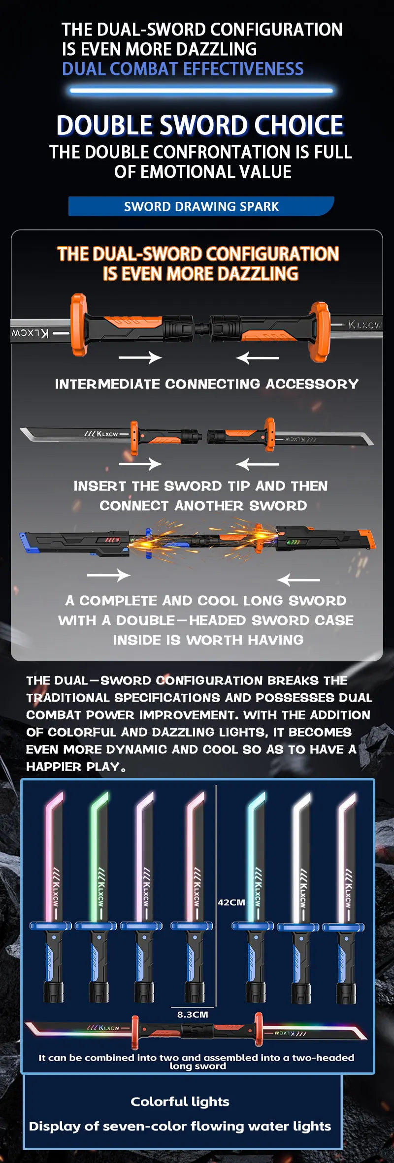 RGB Metal Lightsaber with sparking feature