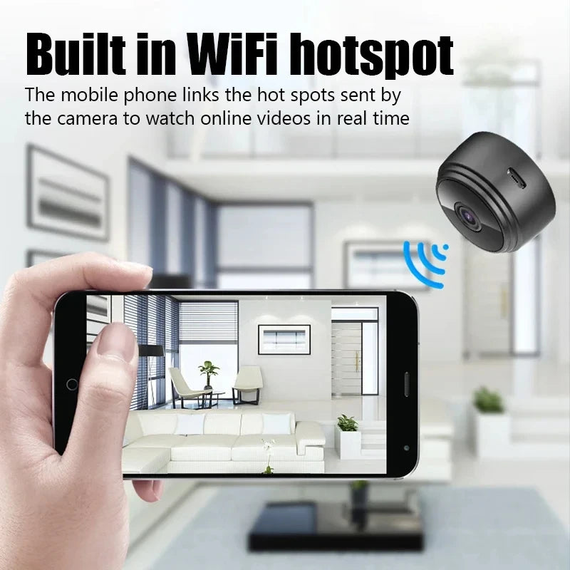 Mini Camera Wireless WiFi  Video Voice Recorder Mobile Phone Synchronization Security Monitoring Camera For For Infants And Pets