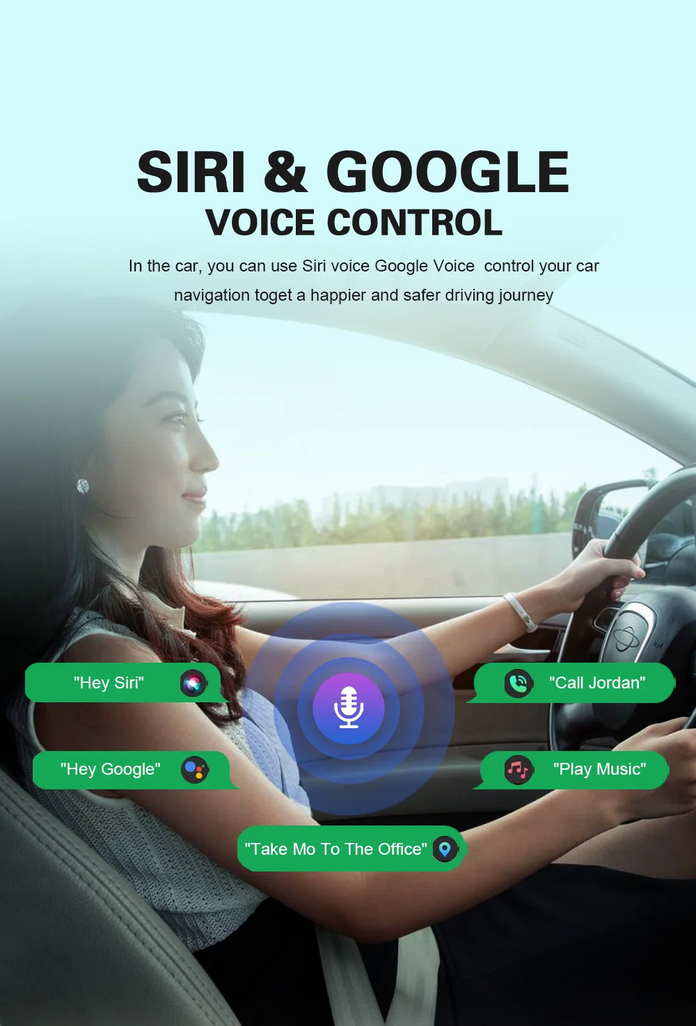 Universal Portable Carplay for Car Screen, Wireless Carplay Screen Wireless Car Stereo with Carplay Android Auto, Car Touchscree