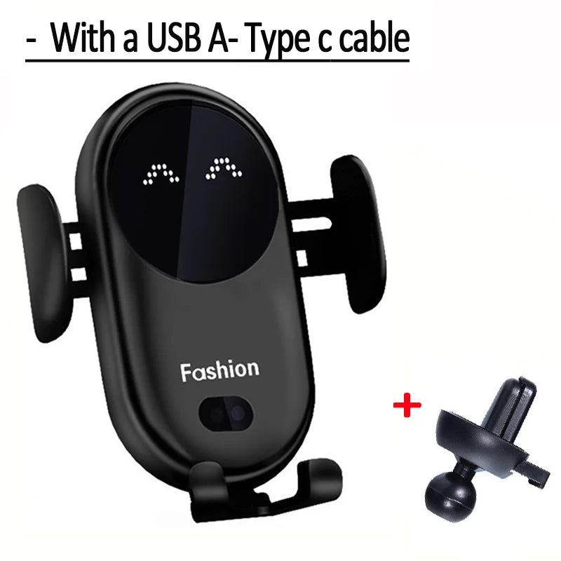 VIKEFON 30W Car Wireless Charger Car Phone Holder for iPhone 12 Pro Max 11 Pro X MAX 8 7 Plus Intelligent Infrared Phone Holder