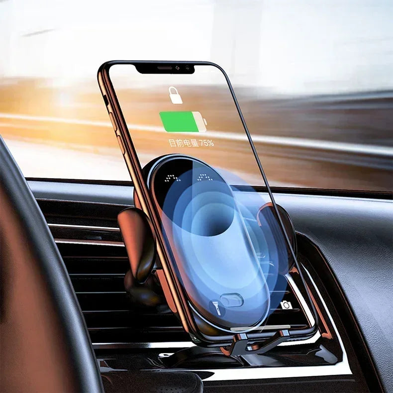 VIKEFON 30W Car Wireless Charger Car Phone Holder for iPhone 12 Pro Max 11 Pro X MAX 8 7 Plus Intelligent Infrared Phone Holder