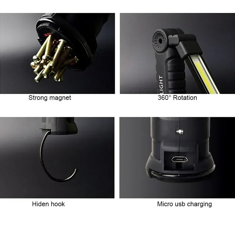 foldable magnetic flashlight