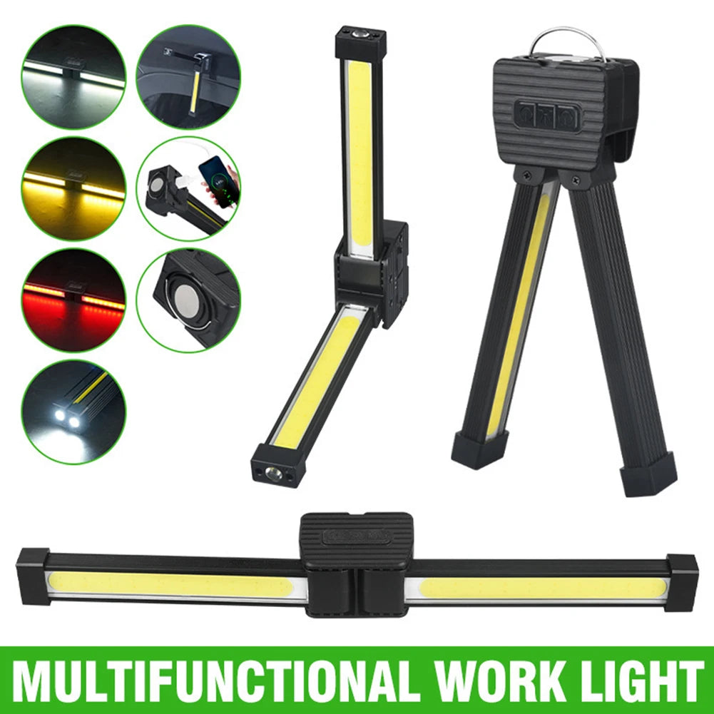 Gym Lamp for Posing with Hanging Hook LED Flashlight Work Light Portable Torch Light for Car Repair Home Garage Emergency